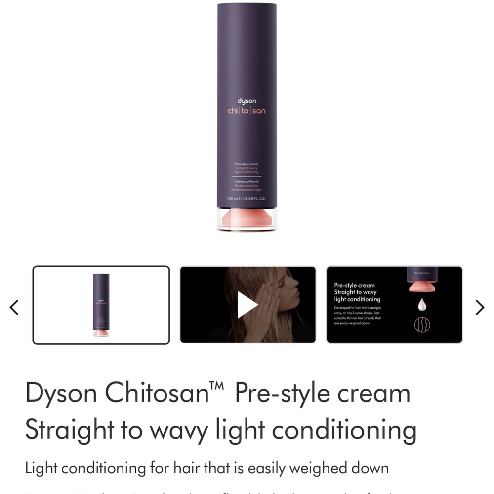NEW Dyson Chitosan Pre-style Cream in Purple and Pink